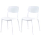 Plastic Scandinavian Armless Chair Open Back Dining Room Chair