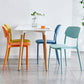 Plastic Scandinavian Armless Chair Open Back Dining Room Chair