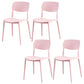 Plastic Scandinavian Armless Chair Open Back Dining Room Chair