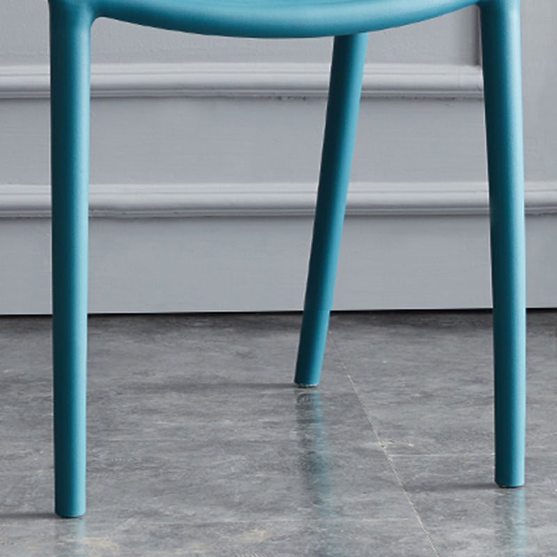 Scandinavian Plastic Arm Chair Open Back Kitchen Dining Room Chair Clearhalo 'Dining Chairs' 'Dining Tables & Seating' 'dining_chair' 'furn' 'furn_dining_chair' 'Furniture' 'Kitchen & Dining Furniture' 5098204