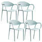 Scandinavian Plastic Arm Chair Open Back Kitchen Dining Room Chair Blue 4 Piece Set Clearhalo 'Dining Chairs' 'Dining Tables & Seating' 'dining_chair' 'furn' 'furn_dining_chair' 'Furniture' 'Kitchen & Dining Furniture' 5098211