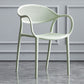 Scandinavian Plastic Arm Chair Open Back Kitchen Dining Room Chair Green 1 Piece Clearhalo 'Dining Chairs' 'Dining Tables & Seating' 'dining_chair' 'furn' 'furn_dining_chair' 'Furniture' 'Kitchen & Dining Furniture' 5098212