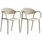 Scandinavian Plastic Arm Chair Open Back Kitchen Dining Room Chair Camel 2 Piece Set Clearhalo 'Dining Chairs' 'Dining Tables & Seating' 'dining_chair' 'furn' 'furn_dining_chair' 'Furniture' 'Kitchen & Dining Furniture' 5098216