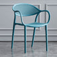 Scandinavian Plastic Arm Chair Open Back Kitchen Dining Room Chair Peacock Blue 1 Piece Clearhalo 'Dining Chairs' 'Dining Tables & Seating' 'dining_chair' 'furn' 'furn_dining_chair' 'Furniture' 'Kitchen & Dining Furniture' 5098221