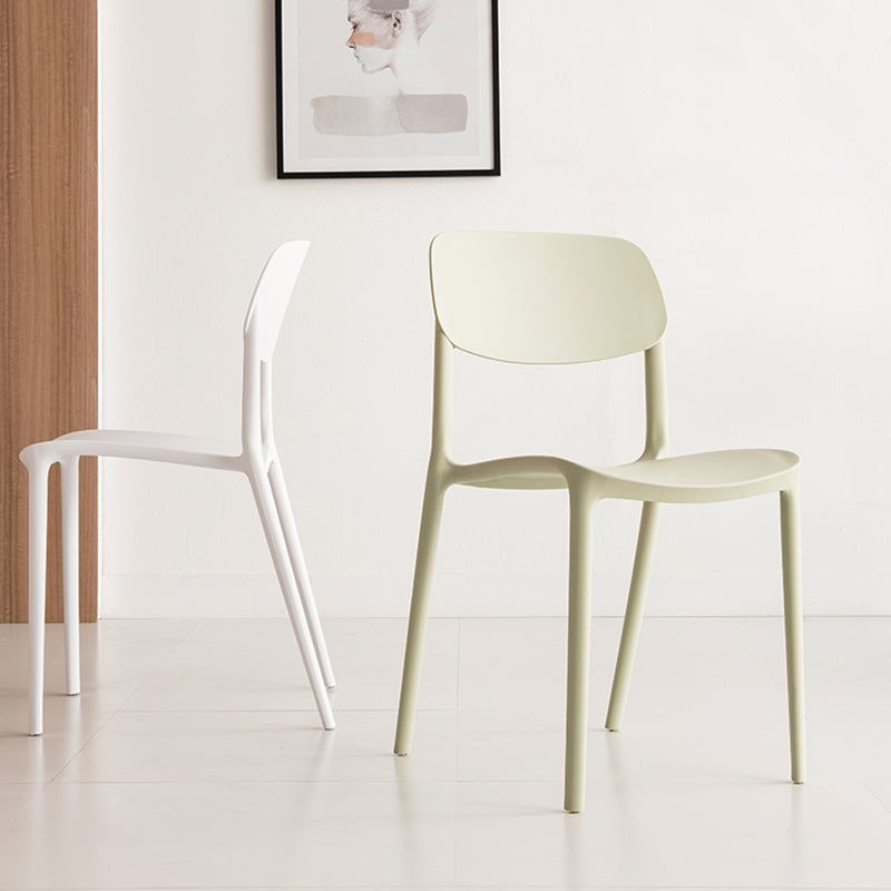 Glam Style Dining Room Chair Plastic Open Back Chair for Indoor Clearhalo 'Dining Chairs' 'Dining Tables & Seating' 'dining_chair' 'furn' 'furn_dining_chair' 'Furniture' 'Kitchen & Dining Furniture' 5098228