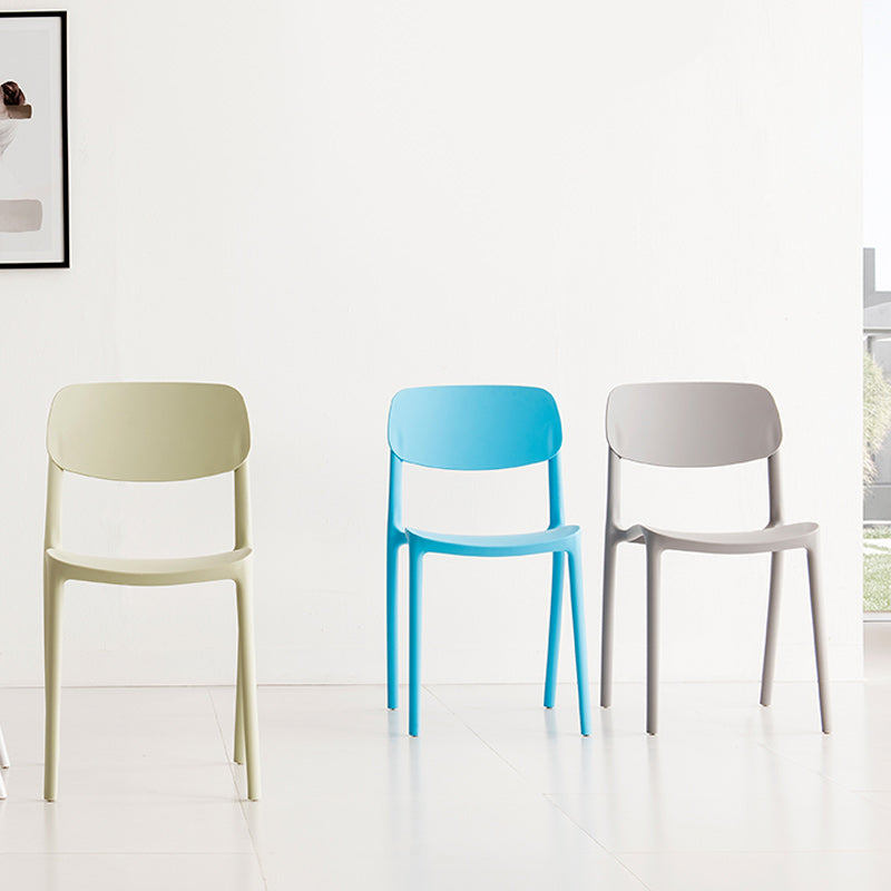 Glam Style Dining Room Chair Plastic Open Back Chair for Indoor Clearhalo 'Dining Chairs' 'Dining Tables & Seating' 'dining_chair' 'furn' 'furn_dining_chair' 'Furniture' 'Kitchen & Dining Furniture' 5098230