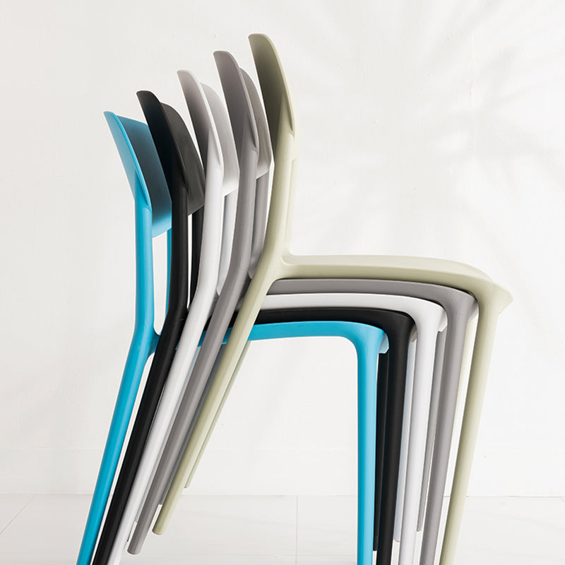 Glam Style Dining Room Chair Plastic Open Back Chair for Indoor Clearhalo 'Dining Chairs' 'Dining Tables & Seating' 'dining_chair' 'furn' 'furn_dining_chair' 'Furniture' 'Kitchen & Dining Furniture' 5098236