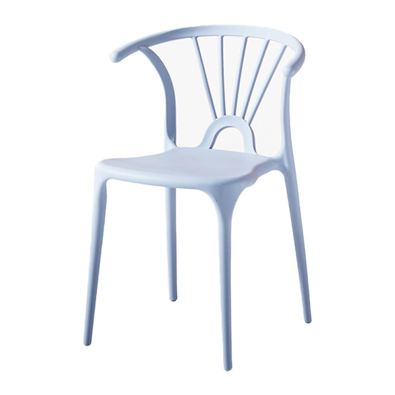 Sedia sala da pranzo in stile glam in plastica Windsor Back side sedia
