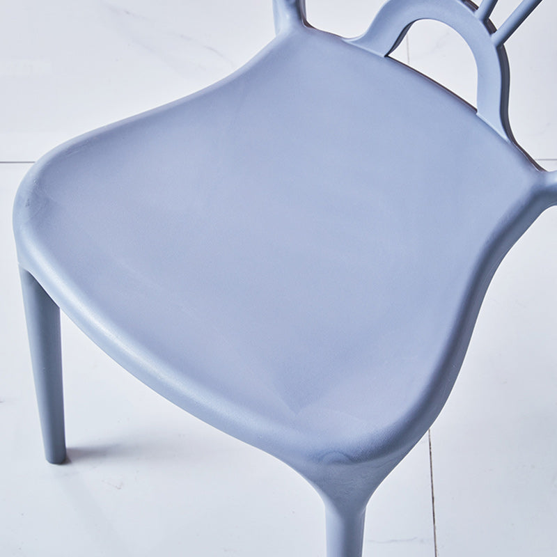 Sedia sala da pranzo in stile glam in plastica Windsor Back side sedia