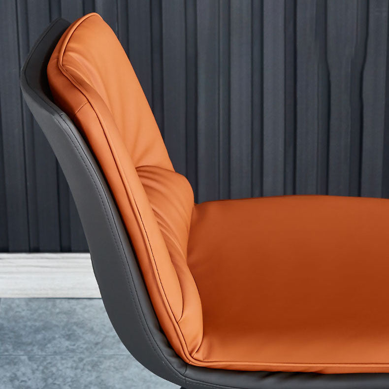 Metal Industrial Armless Chair Solid Back Dining Kitchen Room Chair Clearhalo 'Dining Chairs' 'Dining Tables & Seating' 'dining_chair' 'furn' 'furn_dining_chair' 'Furniture' 'Kitchen & Dining Furniture' 5098301