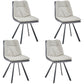 Metal Industrial Armless Chair Solid Back Dining Kitchen Room Chair Off-White 4 Piece Set Clearhalo 'Dining Chairs' 'Dining Tables & Seating' 'dining_chair' 'furn' 'furn_dining_chair' 'Furniture' 'Kitchen & Dining Furniture' 5098302