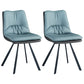 Metal Industrial Armless Chair Solid Back Dining Kitchen Room Chair Blue 2 Piece Set Clearhalo 'Dining Chairs' 'Dining Tables & Seating' 'dining_chair' 'furn' 'furn_dining_chair' 'Furniture' 'Kitchen & Dining Furniture' 5098316