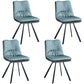 Metal Industrial Armless Chair Solid Back Dining Kitchen Room Chair Blue 4 Piece Set Clearhalo 'Dining Chairs' 'Dining Tables & Seating' 'dining_chair' 'furn' 'furn_dining_chair' 'Furniture' 'Kitchen & Dining Furniture' 5098317