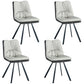Metal Industrial Armless Chair Solid Back Dining Kitchen Room Chair Beige 4 Piece Set Clearhalo 'Dining Chairs' 'Dining Tables & Seating' 'dining_chair' 'furn' 'furn_dining_chair' 'Furniture' 'Kitchen & Dining Furniture' 5098320