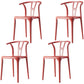Contemporary Plastic Armless Chair Open Back Kitchen Room Chair