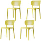 Contemporary Plastic Armless Chair Open Back Kitchen Room Chair