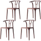 Contemporary Plastic Armless Chair Open Back Kitchen Room Chair