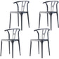 Contemporary Plastic Armless Chair Open Back Kitchen Room Chair