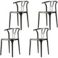 Contemporary Plastic Armless Chair Open Back Kitchen Room Chair