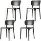 Contemporary Plastic Armless Chair Open Back Kitchen Room Chair
