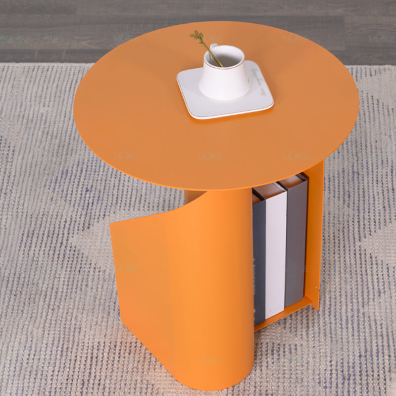 Abstract Base Design Cocktail Table Round Iron Art Coffee Table Clearhalo 'Coffee & Accent Tables' 'End & Side Tables' 'end_side_tables' 'furn' 'furn_end_side_tables' 'Furniture' 'Living Room Furniture' 5098532