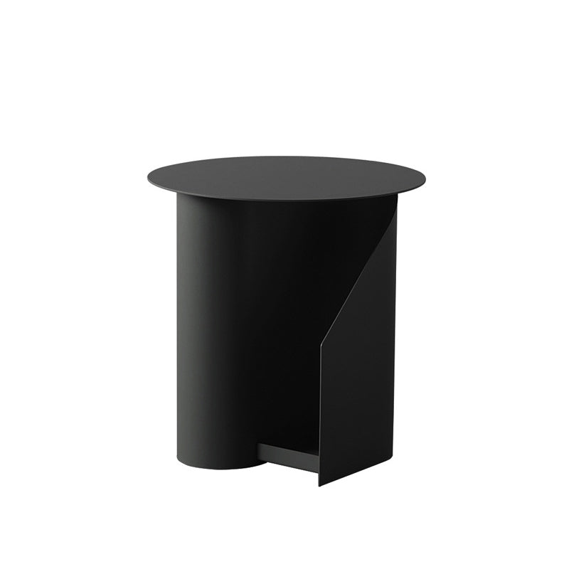 Abstract Base Design Cocktail Table Round Iron Art Coffee Table Black Clearhalo 'Coffee & Accent Tables' 'End & Side Tables' 'end_side_tables' 'furn' 'furn_end_side_tables' 'Furniture' 'Living Room Furniture' 5098538