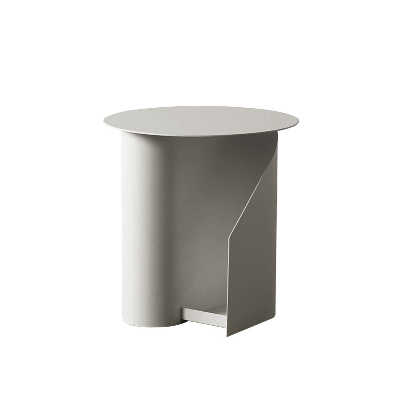 Abstract Base Design Cocktail Table Round Iron Art Coffee Table Light Gray Clearhalo 'Coffee & Accent Tables' 'End & Side Tables' 'end_side_tables' 'furn' 'furn_end_side_tables' 'Furniture' 'Living Room Furniture' 5098542