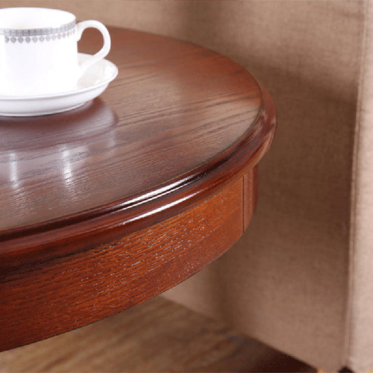 23.6" Tall Pedestal End Table Solid Wood Round Side End Table Clearhalo 'Coffee & Accent Tables' 'End & Side Tables' 'end_side_tables' 'furn' 'furn_end_side_tables' 'Furniture' 'Living Room Furniture' 5098625