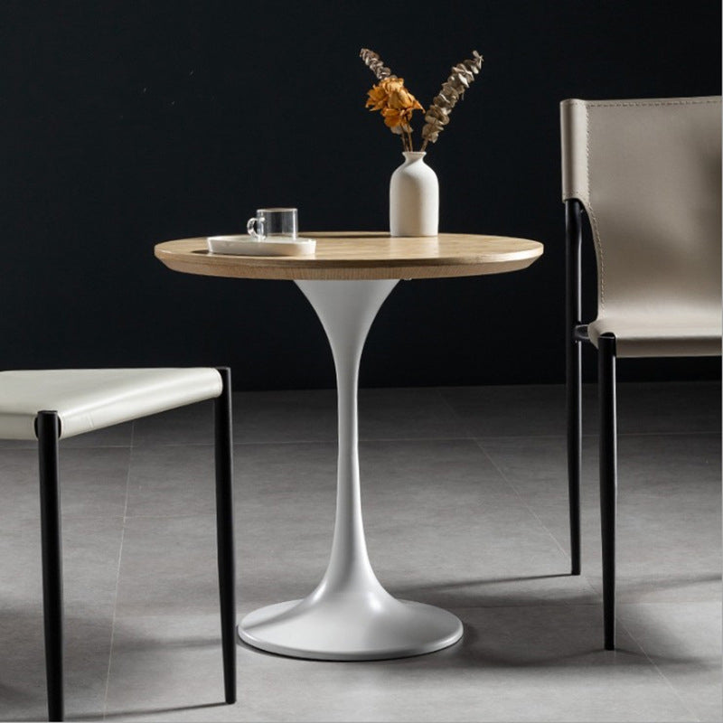 23,6 "tavolo da piedistallo alto in ferro di ferro tavola in legno massiccio