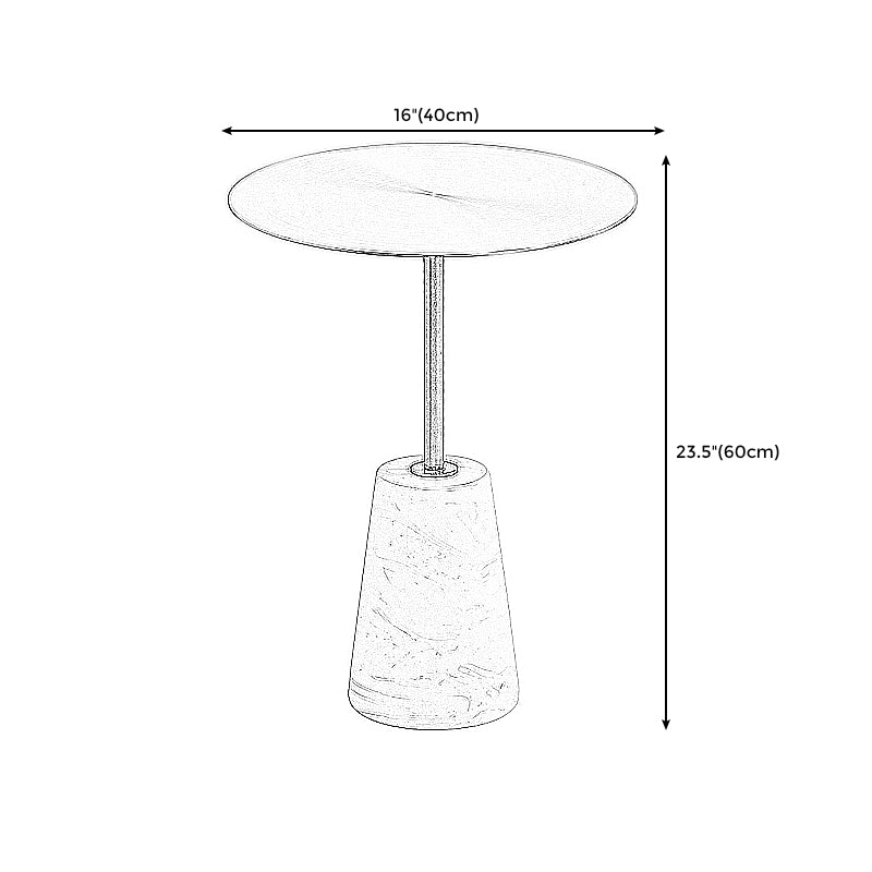 Tavolo da tavolo da golf di piedistallo contemporaneo Tavolo laterale per camera da letto