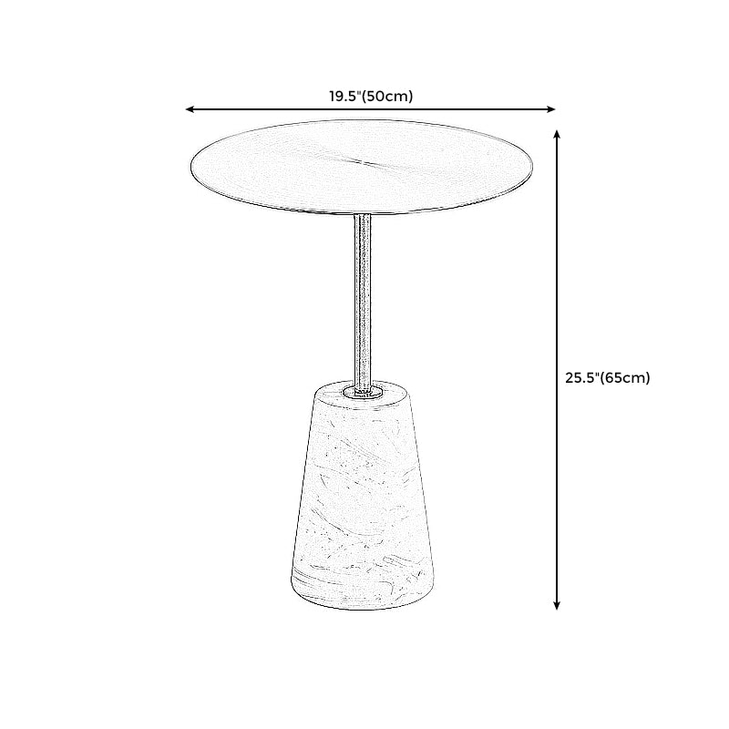 Tavolo da tavolo da golf di piedistallo contemporaneo Tavolo laterale per camera da letto