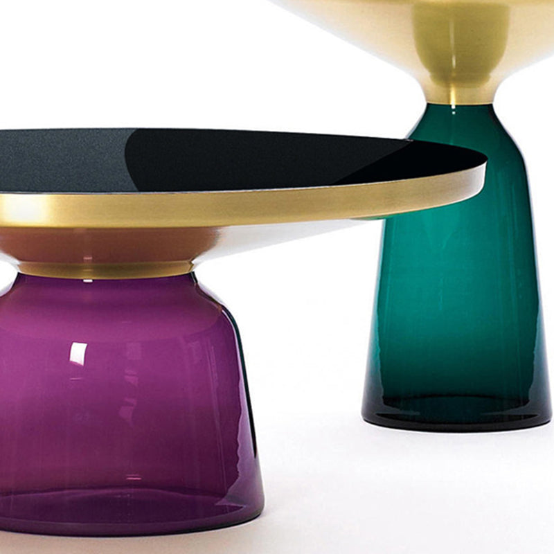 13.7"/20.8" Tall Modern Glass Pedestal Round Table Top Coffee Table Clearhalo 'Coffee & Accent Tables' 'Coffee Tables' 'coffee_tables' 'furn' 'furn_coffee_tables' 'Furniture' 'Living Room Furniture' 5098710