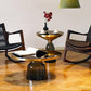 13.7"/20.8" Tall Modern Glass Pedestal Round Table Top Coffee Table Clearhalo 'Coffee & Accent Tables' 'Coffee Tables' 'coffee_tables' 'furn' 'furn_coffee_tables' 'Furniture' 'Living Room Furniture' 5098717