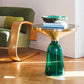 13.7"/20.8" Tall Modern Glass Pedestal Round Table Top Coffee Table Clearhalo 'Coffee & Accent Tables' 'Coffee Tables' 'coffee_tables' 'furn' 'furn_coffee_tables' 'Furniture' 'Living Room Furniture' 5098718
