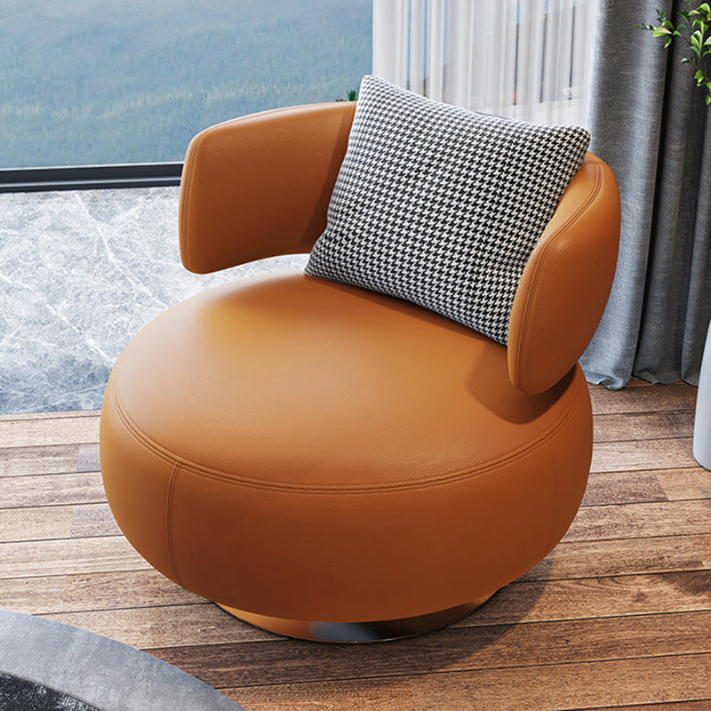 Contemporary Swivel Accent Chair Armless Lounge Chair with Cushion 33"L x 26"W x 28.5"H Clearhalo 'Accent Chairs' 'accent_chairs' 'Chairs & Seating' 'furn' 'furn_accent_chairs' 'Furniture' 'Living Room Furniture' 5098755