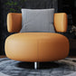 Contemporary Swivel Accent Chair Armless Lounge Chair with Cushion 33"L x 26"W x 28.5"H Orange Genuine Leather Clearhalo 'Accent Chairs' 'accent_chairs' 'Chairs & Seating' 'furn' 'furn_accent_chairs' 'Furniture' 'Living Room Furniture' 5098758