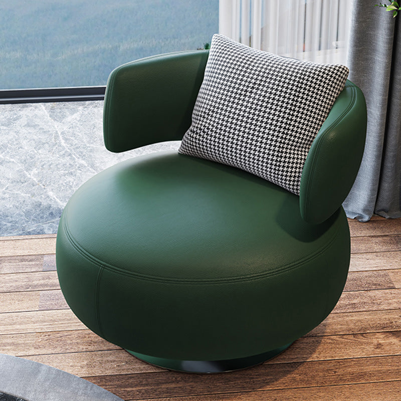 Contemporary Swivel Accent Chair Armless Lounge Chair with Cushion 33"L x 26"W x 28.5"H Green Clearhalo 'Accent Chairs' 'accent_chairs' 'Chairs & Seating' 'furn' 'furn_accent_chairs' 'Furniture' 'Living Room Furniture' 5098763