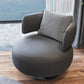 Contemporary Swivel Accent Chair Armless Lounge Chair with Cushion 33"L x 26"W x 28.5"H Dark Gray Clearhalo 'Accent Chairs' 'accent_chairs' 'Chairs & Seating' 'furn' 'furn_accent_chairs' 'Furniture' 'Living Room Furniture' 5098764