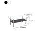 16.9" Tall Modern Stainless Steel 4 Legs Rectangular Glass Top Coffee Table with Shelf Clearhalo 'Coffee & Accent Tables' 'Coffee Tables' 'coffee_tables' 'furn' 'furn_coffee_tables' 'Furniture' 'Living Room Furniture' 5098776