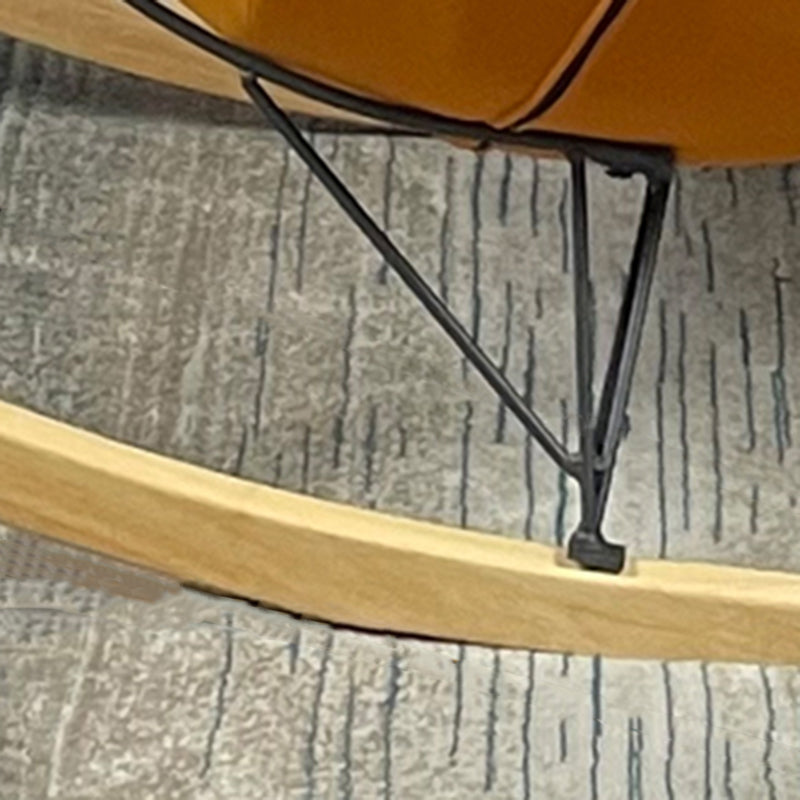 Sedia accento senza braccio contemporanea sedia in fico in pelle con schiena alta