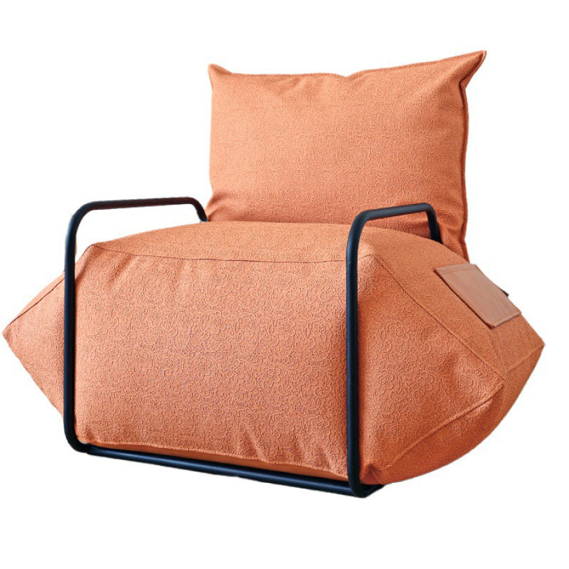 Chaise de faux cuir avec chaise à bras carrés et rangement pour le salon