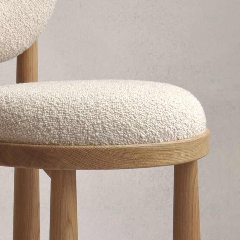 Sedia a bracciolo stretto a braccioless sedia accento di lana con quattro gambe