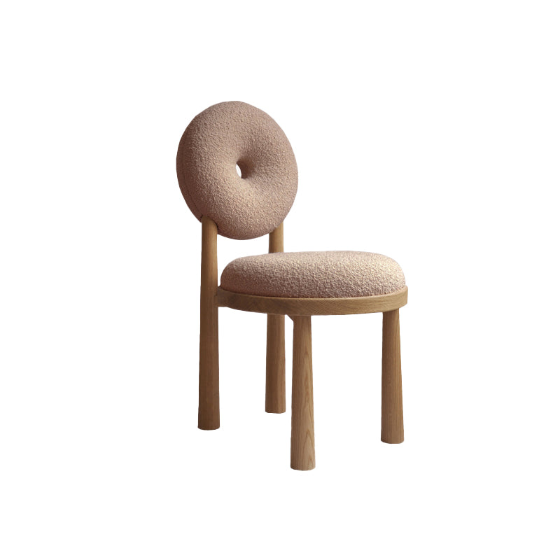 Sedia a bracciolo stretto a braccioless sedia accento di lana con quattro gambe