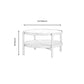 4 Legs Bunching Table with Solid Wood Base Round Coffee Table with Tempered Glass Top Clearhalo 'Coffee & Accent Tables' 'Coffee Tables' 'coffee_tables' 'furn' 'furn_coffee_tables' 'Furniture' 'Living Room Furniture' 5099034