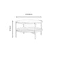 4 Legs Bunching Table with Solid Wood Base Round Coffee Table with Tempered Glass Top Clearhalo 'Coffee & Accent Tables' 'Coffee Tables' 'coffee_tables' 'furn' 'furn_coffee_tables' 'Furniture' 'Living Room Furniture' 5099035