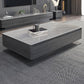 Modern Style Grey/white Slate Top Rectangular Coffee Table with Solid Wood Base 55"L x 31.5"W x 16"H Dark Grey Clearhalo 'Coffee & Accent Tables' 'Coffee Tables' 'coffee_tables' 'furn' 'furn_coffee_tables' 'Furniture' 'Living Room Furniture' 5099038