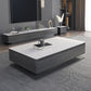 Modern Style Grey/white Slate Top Rectangular Coffee Table with Solid Wood Base 59"L x 33"W x 16"H White Clearhalo 'Coffee & Accent Tables' 'Coffee Tables' 'coffee_tables' 'furn' 'furn_coffee_tables' 'Furniture' 'Living Room Furniture' 5099040