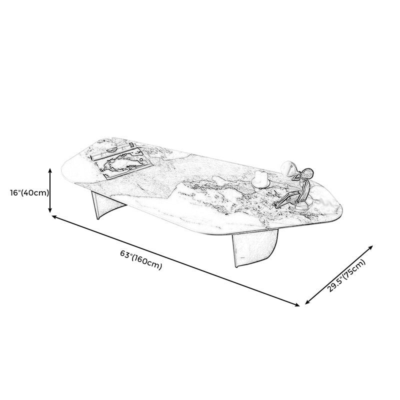 Italian Slate Special-shaped Table Modern Minimalist Designer Irregular Coffee Table Clearhalo 'Coffee & Accent Tables' 'Coffee Tables' 'coffee_tables' 'furn' 'furn_coffee_tables' 'Furniture' 'Living Room Furniture' 5099060