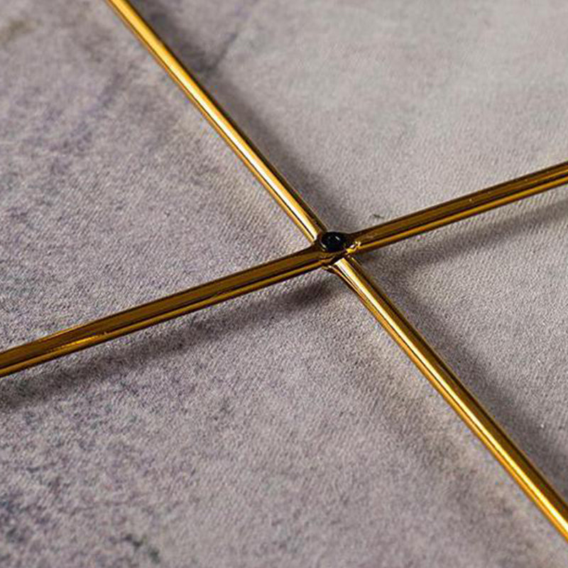 Cross Leg Base Design White/grey Faux Wood Top Metal Iron Round Coffee Table Clearhalo 'Coffee & Accent Tables' 'Coffee Tables' 'coffee_tables' 'furn' 'furn_coffee_tables' 'Furniture' 'Living Room Furniture' 5099178