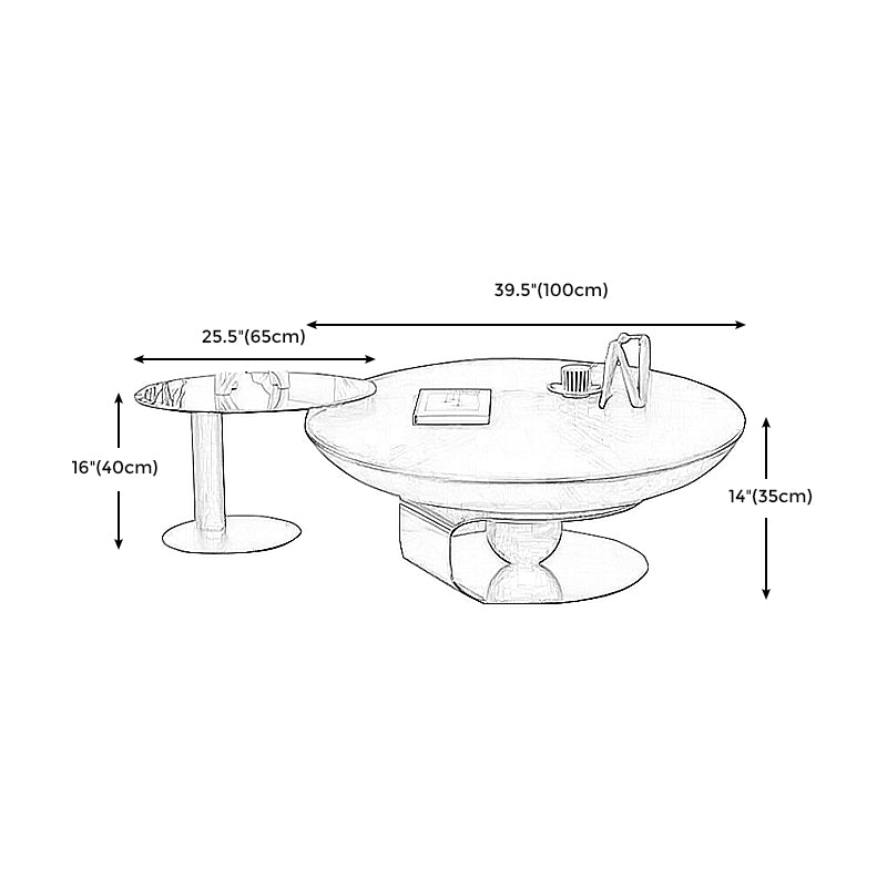 Tavolino rotondo in noce in legno in legno in stile moderno/tavolino rotondo